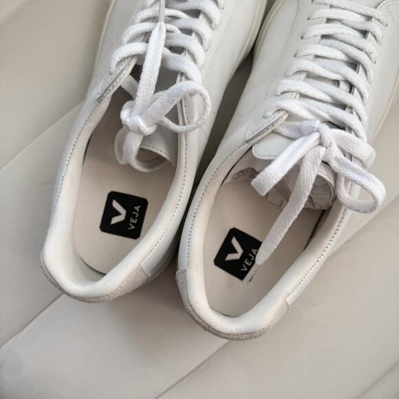 Veja Esplar Extra White Casual Low Top Leather Sneakers Women's Size 10 With Box - Picture 6 of 8